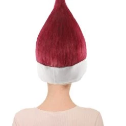HPO Women's Velvet Red Elf Wig | Christmas Wigs | Premium Breathable Capless Cap