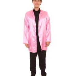 HPO Adult Men's Chinese Traditional Martial Arts King Fu Uniform Costume | Pink Cosplay Costume