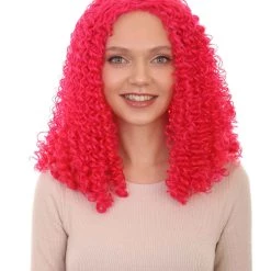 HPO Womens Animation Orange Curly Wig | Orange TV/Movie Wigs | Premium Breathable Capless Cap Women's