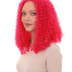 HPO Womens Animation Orange Curly Wig | Orange TV/Movie Wigs | Premium Breathable Capless Cap Women's