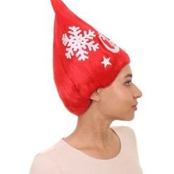 HPO Red Christmas Tree Unisex Wig | Merry Chrrismas Celebration Wig | Premium Breathable Capless Cap Women's 13 HPO Red Christmas Tree Unisex Wig | Merry Chrrismas Celebration Wig | Premium Breathable Capless Cap Women's