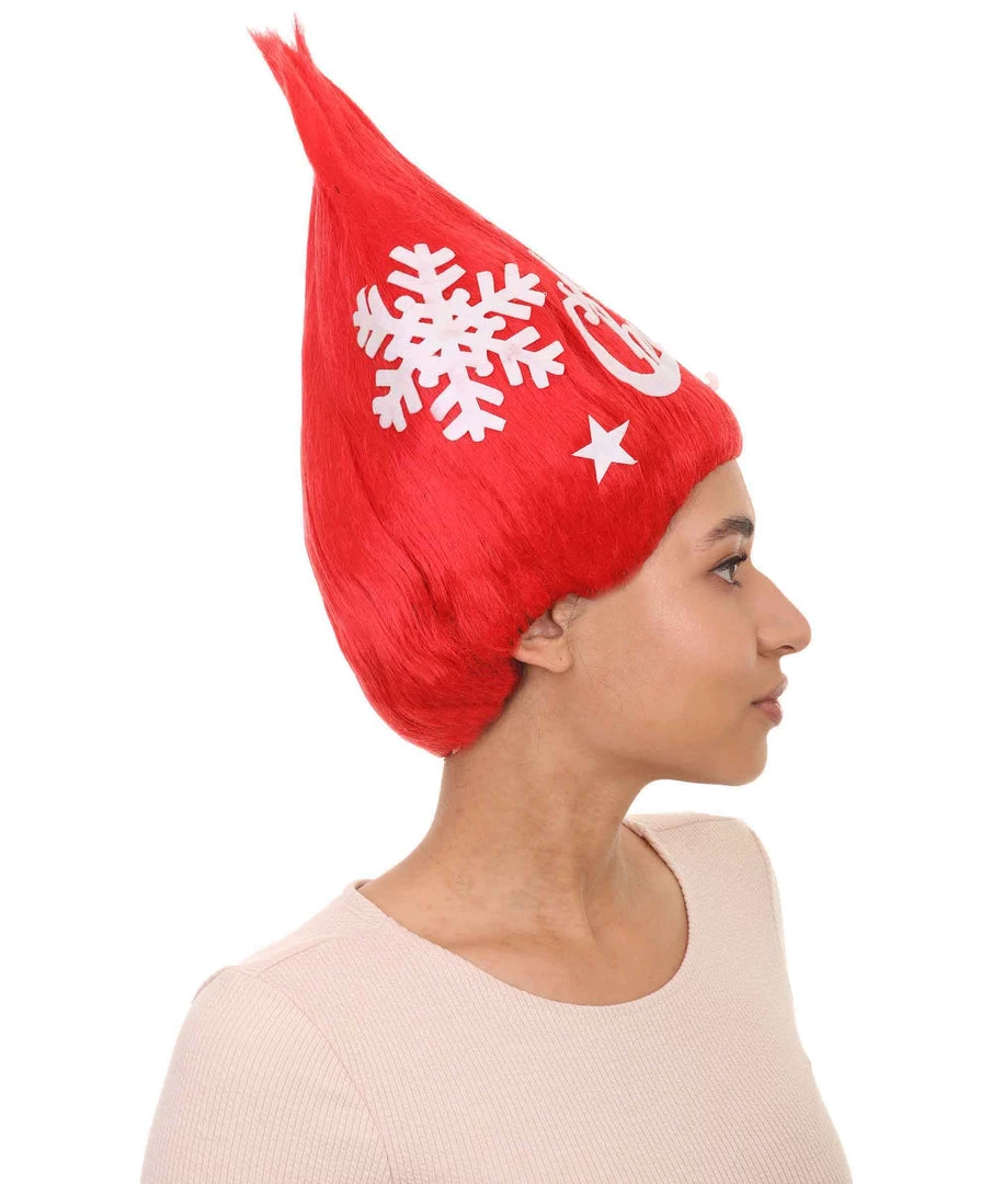 HPO Red Christmas Tree Unisex Wig | Merry Chrrismas Celebration Wig | Premium Breathable Capless Cap Women's 5 HPO Red Christmas Tree Unisex Wig | Merry Chrrismas Celebration Wig | Premium Breathable Capless Cap Women's