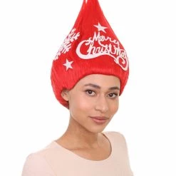 HPO Red Christmas Tree Unisex Wig | Merry Chrrismas Celebration Wig | Premium Breathable Capless Cap Women's 14 HPO Red Christmas Tree Unisex Wig | Merry Chrrismas Celebration Wig | Premium Breathable Capless Cap Women's