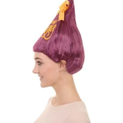 HPO Purple Christmas Tree Unisex Wig | Mary Christmas Wig | Premium Breathable Capless Cap Women's 11 HPO Purple Christmas Tree Unisex Wig | Mary Christmas Wig | Premium Breathable Capless Cap Women's