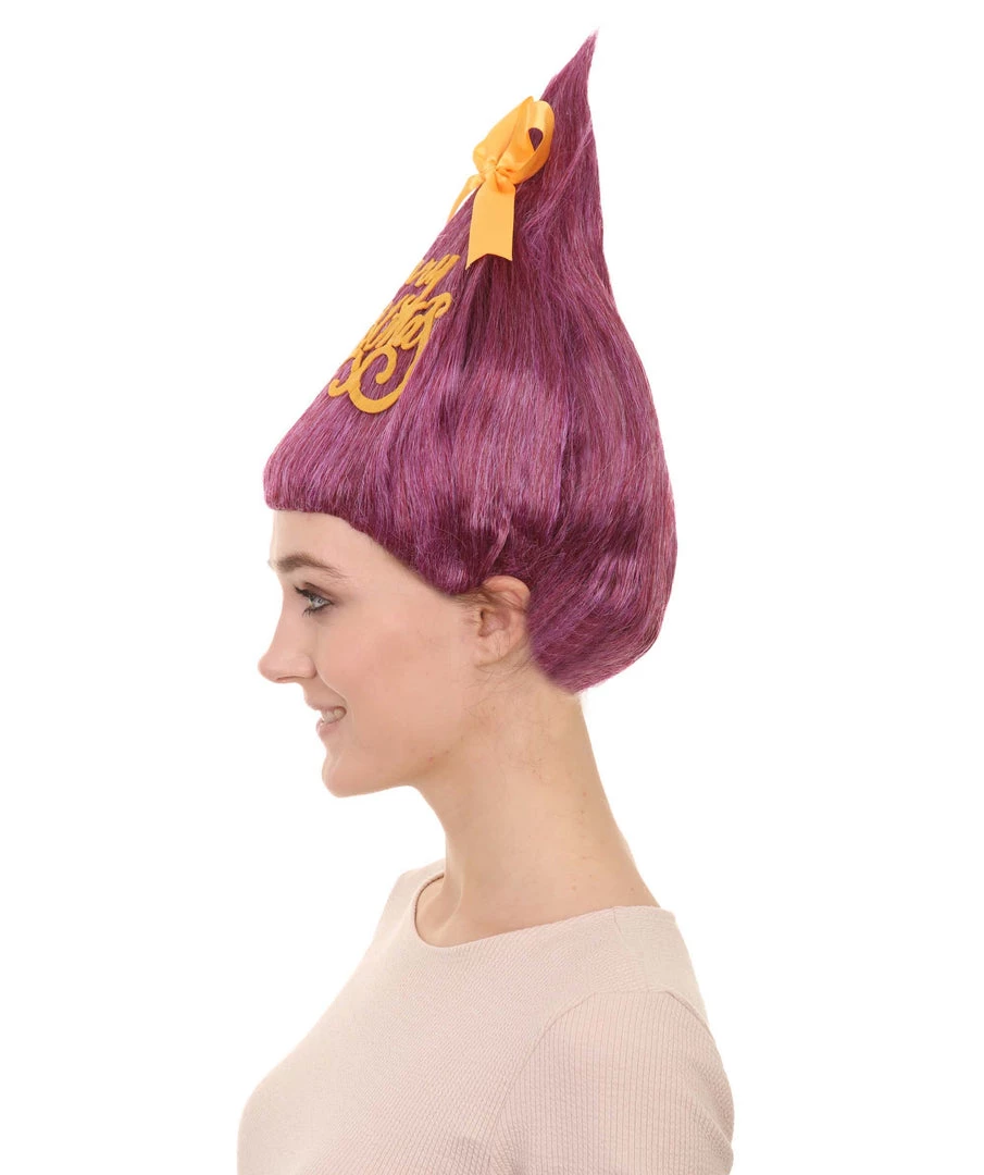HPO Purple Christmas Tree Unisex Wig | Mary Christmas Wig | Premium Breathable Capless Cap Women's 3 HPO Purple Christmas Tree Unisex Wig | Mary Christmas Wig | Premium Breathable Capless Cap Women's