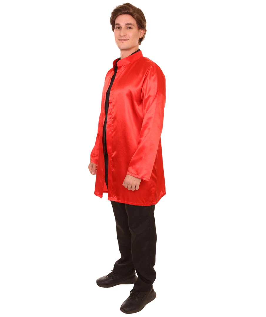 HPO Adult Men's Chinese Traditional Martial Arts Kung Fu Uniform Costume | Red Cosplay Costume 2 HPO Adult Men's Chinese Traditional Martial Arts Kung Fu Uniform Costume | Red Cosplay Costume