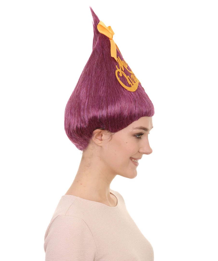 HPO Purple Christmas Tree Unisex Wig | Mary Christmas Wig | Premium Breathable Capless Cap Women's 5 HPO Purple Christmas Tree Unisex Wig | Mary Christmas Wig | Premium Breathable Capless Cap Women's