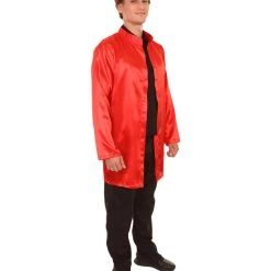 HPO Adult Men's Chinese Traditional Martial Arts Kung Fu Uniform Costume | Red Cosplay Costume 12 HPO Adult Men's Chinese Traditional Martial Arts Kung Fu Uniform Costume | Red Cosplay Costume
