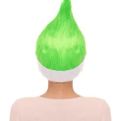 HPO Lime Green Elf Wig | Christmas Troll Wigs | Premium Breathable Capless Cap Women's 12 HPO Lime Green Elf Wig | Christmas Troll Wigs | Premium Breathable Capless Cap Women's