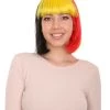 FLAGWIGS Women Patriotic Belgium Flag Bob Wig | Premium Breathable Capless Cap Women's