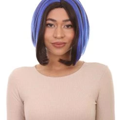 HPO Womens Monster Cosplay Wig | Purple & Black TV/Movie Wigs | Premium Breathable Capless Cap Women's