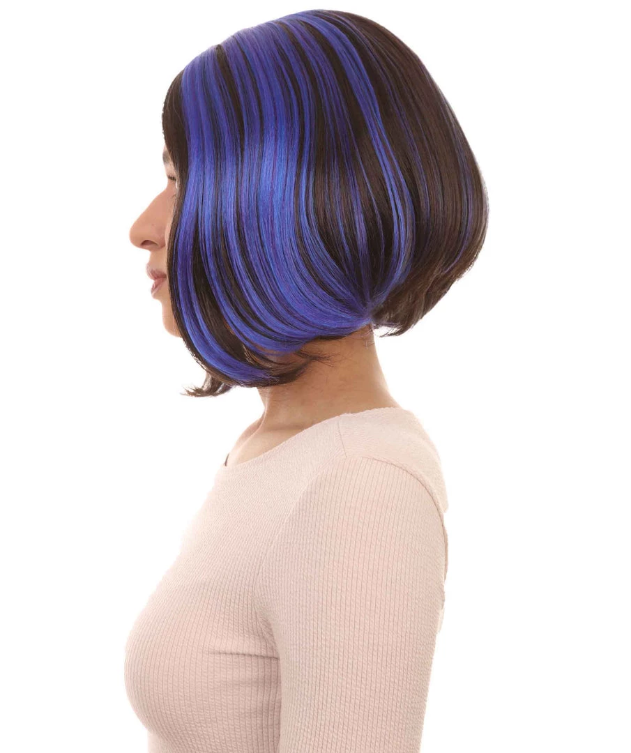 HPO Womens Monster Cosplay Wig | Purple & Black TV/Movie Wigs | Premium Breathable Capless Cap Women's 3 HPO Womens Monster Cosplay Wig | Purple & Black TV/Movie Wigs | Premium Breathable Capless Cap Women's