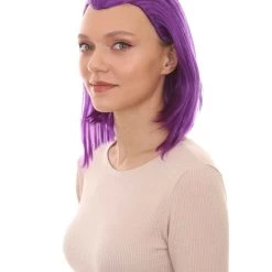 HPO Women's Womens Animation Wig | Purple TV/Movie Wigs | Premium Breathable Capless Cap