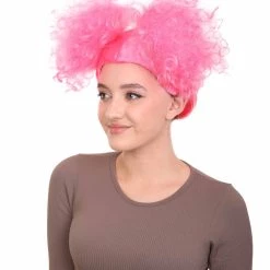 HPO Pink Harlequin Womens Wig | TV/Movie Party Ready Fancy Cosplay Halloween Wig | Premium Breathable Capless Cap Men's