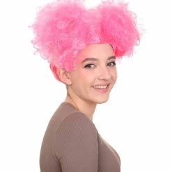 HPO Pink Harlequin Womens Wig | TV/Movie Party Ready Fancy Cosplay Halloween Wig | Premium Breathable Capless Cap Men's