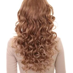 HPO Womens Long Curly Mix-color Blonde Wig | Dramatical Natural Looking Fancy Wig | Premium Breathable Capless Cap