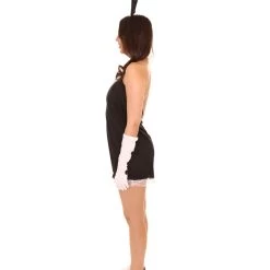 HPO Adult Women's 3 Piece Bunny Mini Dress Costume | Black Halloween Costume