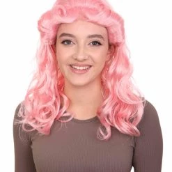 HPO Women's Womens 40's Pin Up Girl Wig | Pink Vintage Wig | Premium Breathable Capless Cap