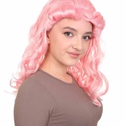 HPO Women's Womens 40's Pin Up Girl Wig | Pink Vintage Wig | Premium Breathable Capless Cap 14 HPO Women's Womens 40's Pin Up Girl Wig | Pink Vintage Wig | Premium Breathable Capless Cap