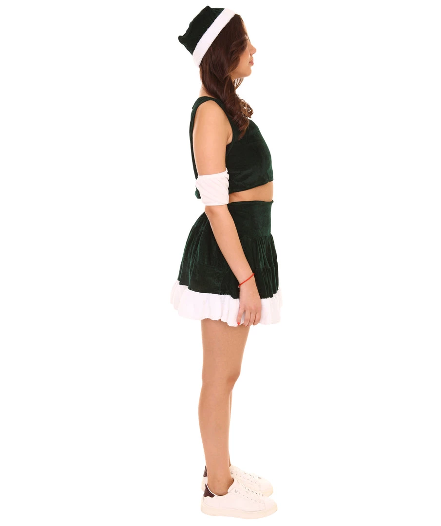 HPO Adult Women's Santa's Sexy ELF Helper Costume | Green Halloween Costume 6 HPO Adult Women's Santa's Sexy ELF Helper Costume | Green Halloween Costume