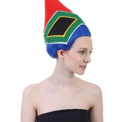 FLAGWIGS Women's South Africa Flag Troll Wig | National Pride Multicolor Sport Wig | Premium Breathable Capless Cap 13 FLAGWIGS Women's South Africa Flag Troll Wig | National Pride Multicolor Sport Wig | Premium Breathable Capless Cap