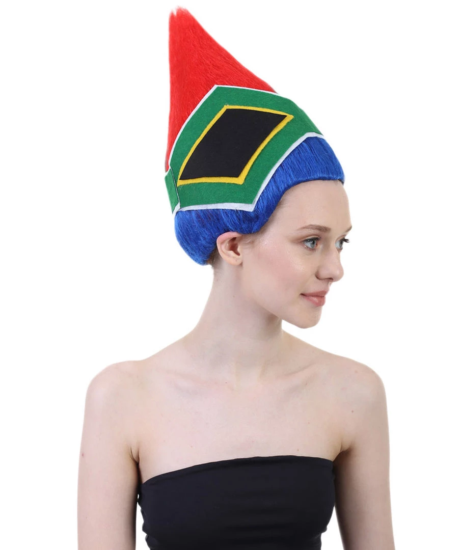 FLAGWIGS Women's South Africa Flag Troll Wig | National Pride Multicolor Sport Wig | Premium Breathable Capless Cap 5 FLAGWIGS Women's South Africa Flag Troll Wig | National Pride Multicolor Sport Wig | Premium Breathable Capless Cap