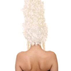 HPO Womens 18th Century Colonial Lady Wig | White Historical Wigs Women's 12 HPO Womens 18th Century Colonial Lady Wig | White Historical Wigs Women's