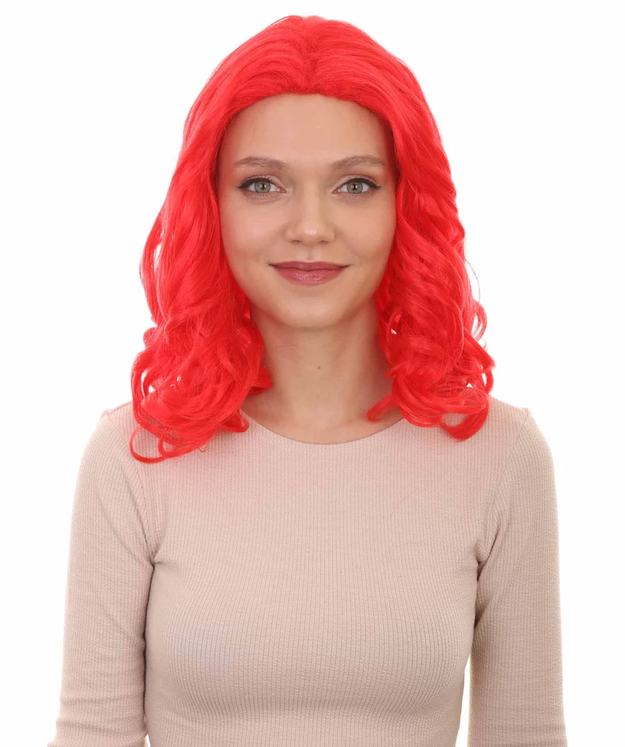 HPO Women's Womens Curly Wig | Red Cosplay TV/Movie Wigs | Premium Breathable Capless Cap 1 HPO Women's Womens Curly Wig | Red Cosplay TV/Movie Wigs | Premium Breathable Capless Cap