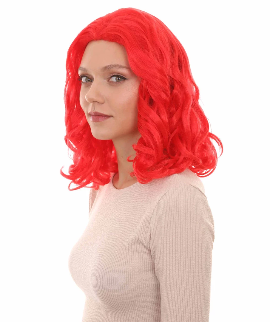 HPO Women's Womens Curly Wig | Red Cosplay TV/Movie Wigs | Premium Breathable Capless Cap 2 HPO Women's Womens Curly Wig | Red Cosplay TV/Movie Wigs | Premium Breathable Capless Cap