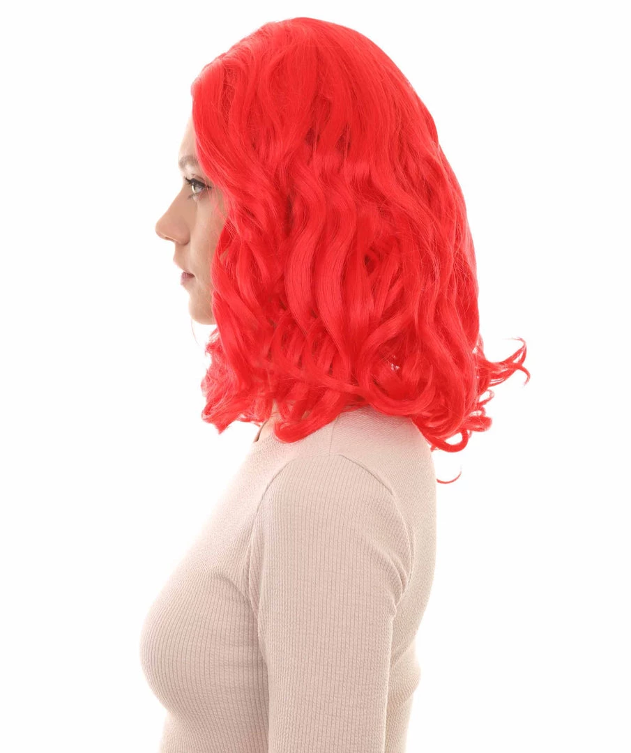 HPO Women's Womens Curly Wig | Red Cosplay TV/Movie Wigs | Premium Breathable Capless Cap 3 HPO Women's Womens Curly Wig | Red Cosplay TV/Movie Wigs | Premium Breathable Capless Cap
