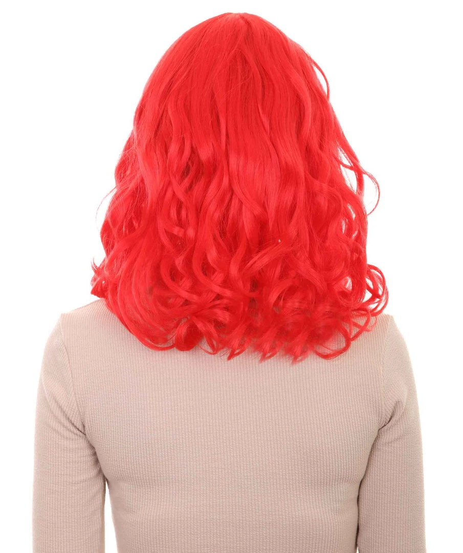 HPO Women's Womens Curly Wig | Red Cosplay TV/Movie Wigs | Premium Breathable Capless Cap 4 HPO Women's Womens Curly Wig | Red Cosplay TV/Movie Wigs | Premium Breathable Capless Cap