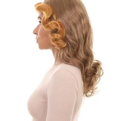 HPO Womens 70's Vintage Housewife Curly Wig | Gold Vintage Wigs | Premium Breathable Capless Cap 11 HPO Womens 70's Vintage Housewife Curly Wig | Gold Vintage Wigs | Premium Breathable Capless Cap