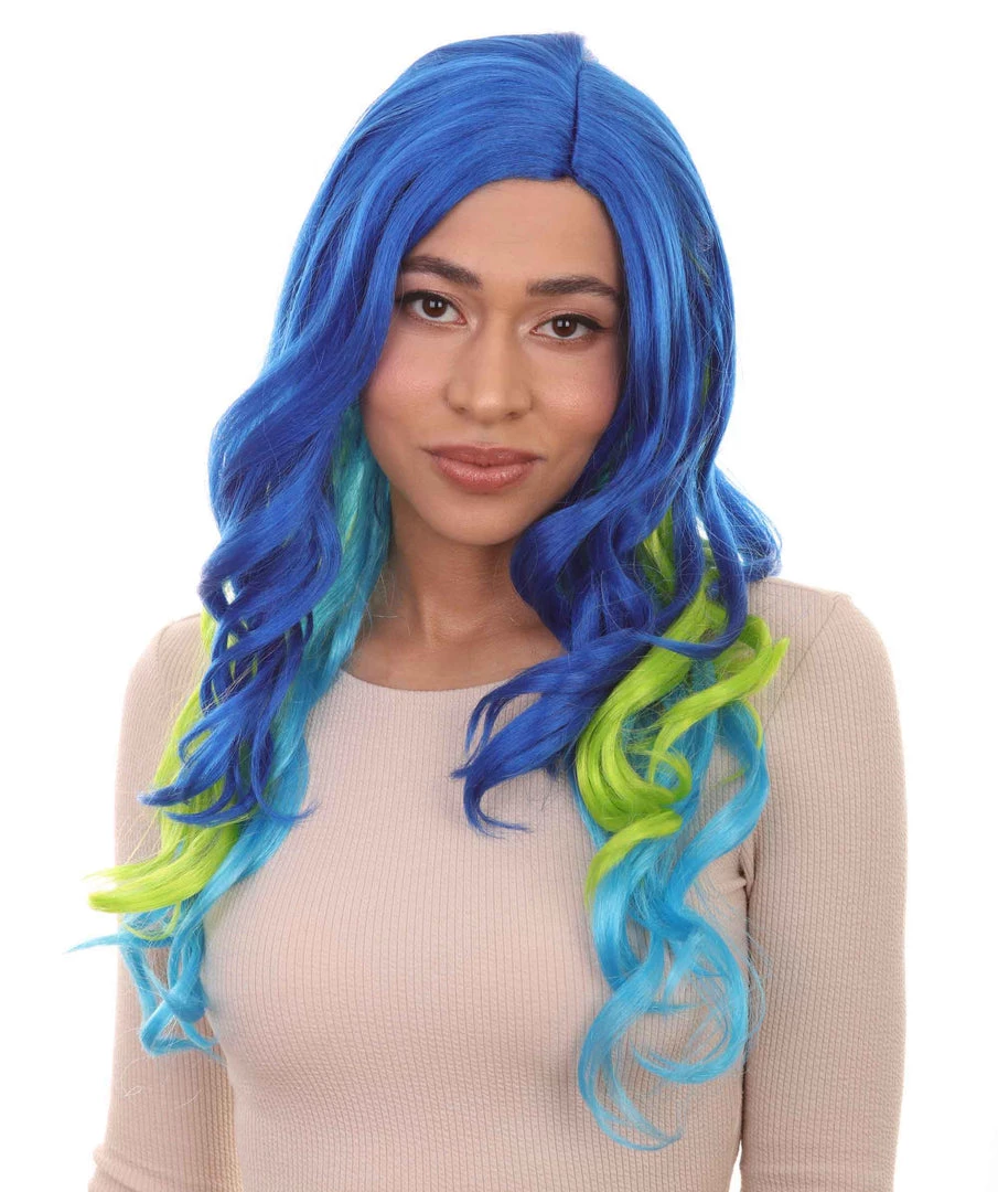 HPO Men's Two-Tone Long Wavy Womens Wig | Sexy Cosplay Party Halloween Wig | Premium Breathable Capless Cap 1 HPO Men's Two-Tone Long Wavy Womens Wig | Sexy Cosplay Party Halloween Wig | Premium Breathable Capless Cap
