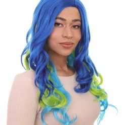 HPO Men's Two-Tone Long Wavy Womens Wig | Sexy Cosplay Party Halloween Wig | Premium Breathable Capless Cap 14 HPO Men's Two-Tone Long Wavy Womens Wig | Sexy Cosplay Party Halloween Wig | Premium Breathable Capless Cap