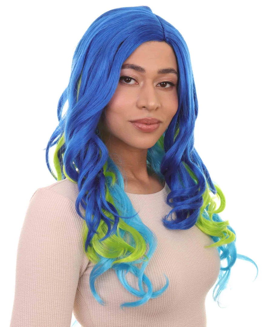 HPO Men's Two-Tone Long Wavy Womens Wig | Sexy Cosplay Party Halloween Wig | Premium Breathable Capless Cap 6 HPO Men's Two-Tone Long Wavy Womens Wig | Sexy Cosplay Party Halloween Wig | Premium Breathable Capless Cap