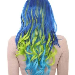 HPO Men's Two-Tone Long Wavy Womens Wig | Sexy Cosplay Party Halloween Wig | Premium Breathable Capless Cap 12 HPO Men's Two-Tone Long Wavy Womens Wig | Sexy Cosplay Party Halloween Wig | Premium Breathable Capless Cap