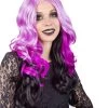 BC Adult Women's Purple Gradient Color Curly Medium Length Trendy Wig