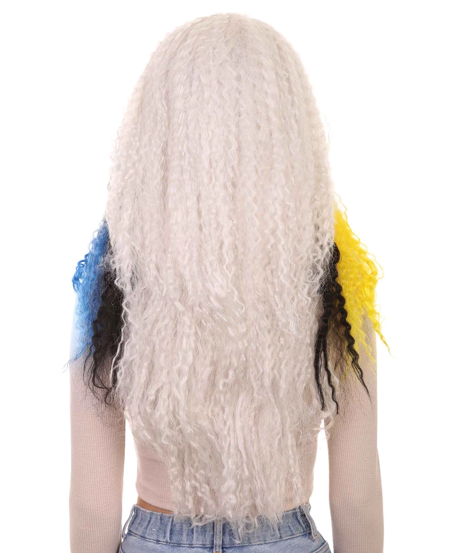 HPO Monster Womens Wig | White Long Curly Wig | Premium Breathable Capless Cap 4 HPO Monster Womens Wig | White Long Curly Wig | Premium Breathable Capless Cap