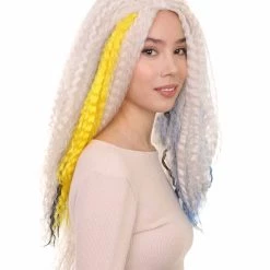 HPO Monster Womens Wig | White Long Curly Wig | Premium Breathable Capless Cap 14 HPO Monster Womens Wig | White Long Curly Wig | Premium Breathable Capless Cap