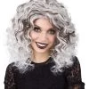 BC Evil Fashionable Queen | Women's Black And White Color Curly Shoulder Length Trendy Evil Fashionable Queen Wig