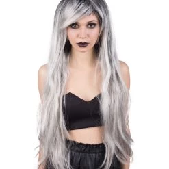 BC Grey Shadow | Women's Grey Color Straight Long Length Trendy Grey Shadow Wig