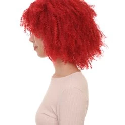 HPO Women's Womens 80's Disco Diva Party Wig | Red Rock / Disco Wigs | Premium Breathable Capless Cap