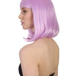 HPO Women's Shoulder Length Party Girl Wig - Aqua Blue, Light Purple Synthetic Fiber Hair 22 HPO Women's Shoulder Length Party Girl Wig - Aqua Blue, Light Purple Synthetic Fiber Hair