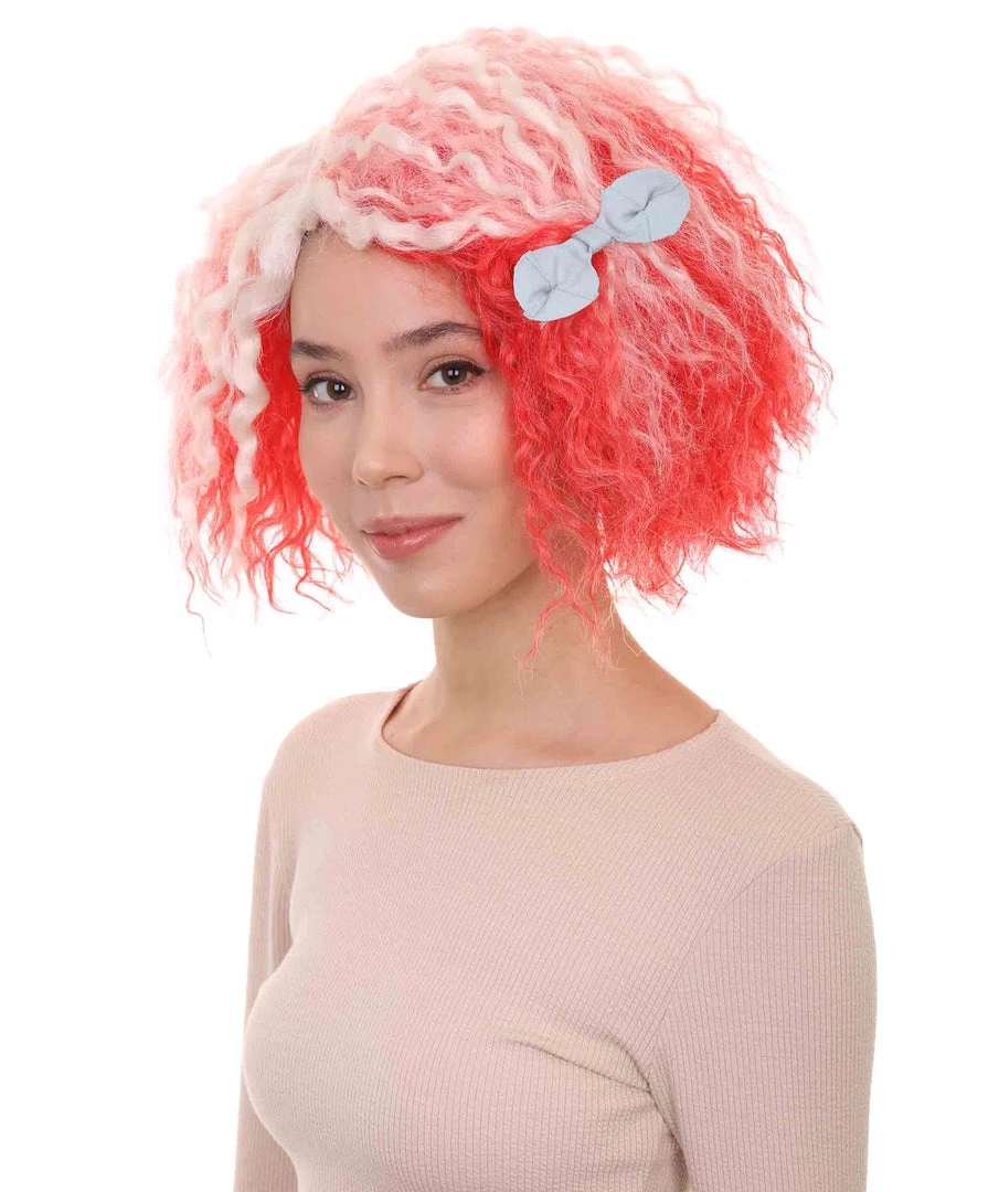 HPO Womens Pink White Ombre Doll Curly Wig | Ombre Fashion Wigs | Premium Breathable Capless Cap 2 HPO Womens Pink White Ombre Doll Curly Wig | Ombre Fashion Wigs | Premium Breathable Capless Cap