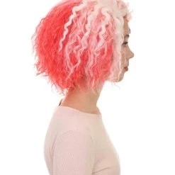 HPO Womens Pink White Ombre Doll Curly Wig | Ombre Fashion Wigs | Premium Breathable Capless Cap 13 HPO Womens Pink White Ombre Doll Curly Wig | Ombre Fashion Wigs | Premium Breathable Capless Cap