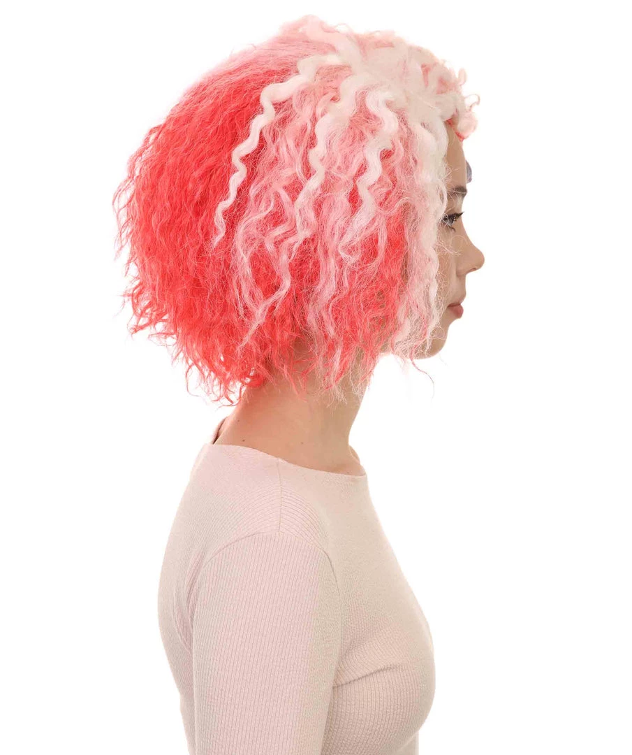 HPO Womens Pink White Ombre Doll Curly Wig | Ombre Fashion Wigs | Premium Breathable Capless Cap 5 HPO Womens Pink White Ombre Doll Curly Wig | Ombre Fashion Wigs | Premium Breathable Capless Cap