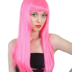 HPO Women's Long Length Party Girl Wig - Multiple Colors Synthetic Fiber Hair