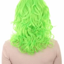 HPO Womens Neon Green Curly Wave Wig | Green Neon Wigs | Premium Breathable Capless Cap 12 HPO Womens Neon Green Curly Wave Wig | Green Neon Wigs | Premium Breathable Capless Cap