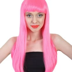 HPO Women's Long Length Party Girl Wig - Multiple Colors Synthetic Fiber Hair