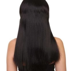 HPO Black Vampiress Womens Wig | Horror Character Cosplay Halloween Wig | Premium Breathable Capless Cap Women's 12 HPO Black Vampiress Womens Wig | Horror Character Cosplay Halloween Wig | Premium Breathable Capless Cap Women's